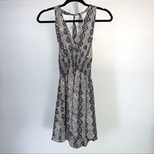 Parker silk snake print halter dress size S